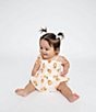 Color:Multi - Image 4 - Baby Girls Newborn-12 Months Peaches Print Smocked Bubble Romper