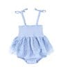 Color:Blue - Image 1 - Baby Girls Newborn-24 Months Solid Tutu Smocked Bubble