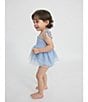 Color:Blue - Image 5 - Baby Girls Newborn-24 Months Solid Tutu Smocked Bubble
