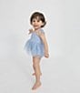 Color:Blue - Image 6 - Baby Girls Newborn-24 Months Solid Tutu Smocked Bubble