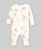 Color:Multi - Image 1 - Baby Girls Newborn-6 Months Long Sleeve Multi Peach Print Footie Coverall
