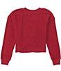 Color:Mulberry - Image 1 - Big Girls 7-16 Long Sleeve Brushed Rib Crop Top