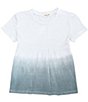 Color:Blue - Image 1 - Big Girls 7-16 Short Sleeve Ombre Babydoll Top