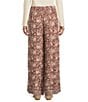 Angie Boarder Print Mid Rise Pull-on Straight Leg Pleated Front Pants - Image 2