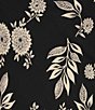 Color:Black - Image 3 - Floral Print Side Slit Tie Back Midi Slip Dress