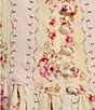 Angie Floral Printed Halter V-Neck Button Front Top - Image 4