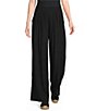 Angie Mid Rise Pull-On Straight Leg Pleated Front Pants - Image 1