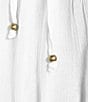 Angie Off-The-Shoulder Cap Sleeve Coordinating Crop Top, Color:White - Image 4