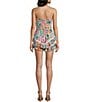 Angie Printed Strapless Smocked Ruffled Hem Romper - Image 2