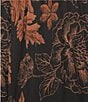 Angie Sleeveless Large Floral/Border Print Keyhole Knot Front Wide Leg Jumpsuit, Color:Black - Image 3