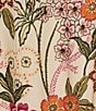 Color:Birch - Image 3 - Sleeveless Floral Print Rosette Trim Bodice Asymmetrical Hem Dress