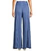 Angie Solid Tiered Tie Front Smocked Wide Leg Pants - Image 2