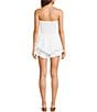 Angie Strapless Smocked Bodice Ruffled Hem Romper - Image 2