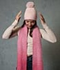 Anna & Ava Basic Knit Beanie with Pom, Color:Pink - Image 2