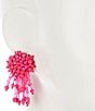 Color:Pink - Image 2 - Beaded Burst Drop Earrings