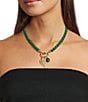 Anna & Ava Beaded Charm Cluster Short Pendant Necklace - Image 2