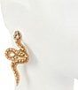 Anna & Ava Beaded Snake Beaded Statement Earrings, Color:Gold - Image 2