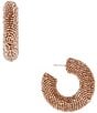 Anna & Ava Beaded Thick Hoop Earrings - Image 1