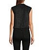 Anna & Ava Beaded Vest with Studs, Color:Black - Image 2