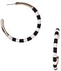 Anna & Ava Black and White Thread Wrapped Hoop Earrings,New Products : American Fashion Style Bags On Sale