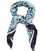 Anna & Ava Blue Floral Small Square Scarf - Image 1