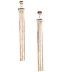 Color:Gold - Image 1 - Chain Multi Strand Linear Earrings