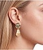 Anna & Ava Cheetah Cutout Statement Drop Earrings - Image 2