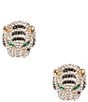 Anna & Ava Cheetah Stud Earrings, Color:Multi - Image 1