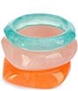 Anna & Ava Chunky Resin Resort Bangle Bracelet Set - Image 1