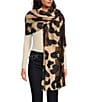 Anna & Ava Colorblock Leopard Scarf, Color:Multi - Image 1