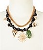 Anna & Ava Cord Charm Statement Collar Necklace - Image 1