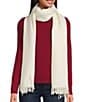 Anna & Ava Crinkle Tassel Oblong Scarf, Color:Ivory - Image 1