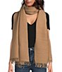 Anna & Ava Crinkle Tassel Oblong Scarf, Color:Camel - Image 1