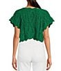Color:Green - Image 2 - Crochet Poncho