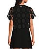 Anna & Ava Cropped Sunflower Lace Topper, Color:Black - Image 2