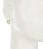 Anna & Ava Cubic Zirconia Stone Waterproof Double Hoop Earrings, Color:Gold/Crystal - Image 2