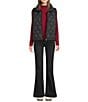 Anna & Ava Curve Quilted Vest, Color:Black - Image 3