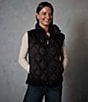Anna & Ava Curve Quilted Vest, Color:Black - Image 5