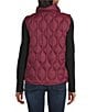 Anna & Ava Curve Quilted Vest, Color:Burgundy - Image 2