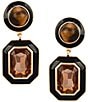 Anna & Ava Double Stone Inset Drop Earrings - Image 1