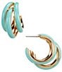 Anna & Ava Enamel Triple Hoop Earrings - Image 1