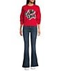 Anna & Ava Game Day Sweater, Color:Red/Black - Image 3