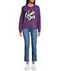 Anna & Ava Game Day Sweater, Color:Purple/Yellow - Image 3