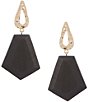 Anna & Ava Geo Wood Statement Drop Earrings - Image 1