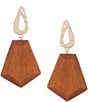Anna & Ava Geo Wood Statement Drop Earrings - Image 3