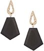 Anna & Ava Geo Wood Resort Statement Drop Earrings - Image 1