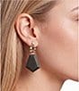 Anna & Ava Geo Wood Resort Statement Drop Earrings - Image 2