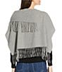 Anna & Ava Heathered Cropped Fringe Feathersoft Topper, Color:Heather Grey - Image 2