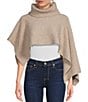 Anna & Ava High-Low Cropped Turtleneck Poncho - Image 5
