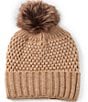 Anna & Ava Honeycomb Knit Faux Fur Pom Beanie - Image 1